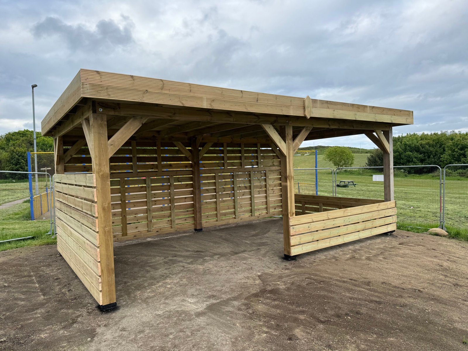 The Outdoor Classroom before stain, looking North
